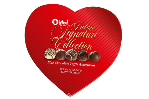 Chocolate Truffle Heart Box (11 Pieces) Valentines Day Vegan, Allergy-Friendly, Kosher Dairy