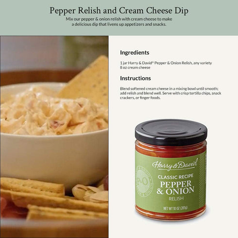 Harry & David Classic Recipe Pepper & Onion Relish (10 Ounces), Hot Dog and Hamburger Topping