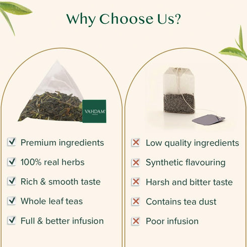 (100 VAHDAM, Exotic Darjeeling First Flush Tea Leaves Black Tea Bags) High Caffeine, Non GMO, Gluten Free | Aromatic