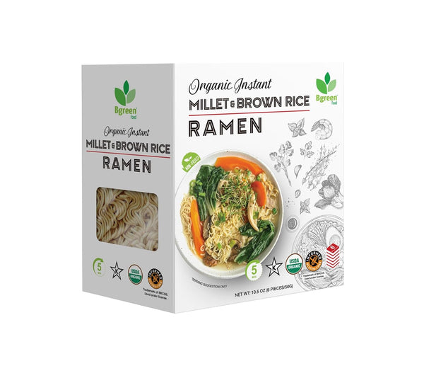 Big Green Organic Food - Organic Instant Millet & Brown Rice Ramen,