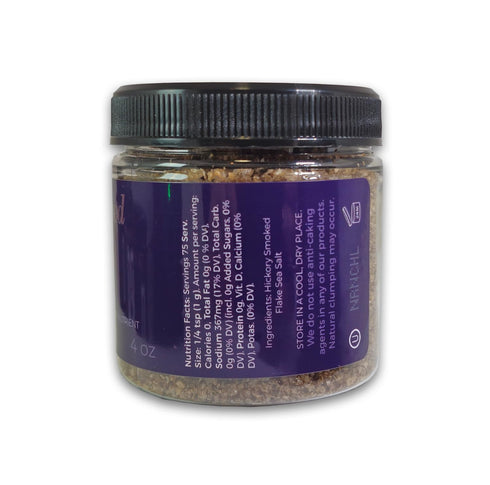 4oz KOSHER CERTIFIED Hickory Smoked Flake Sea Salt