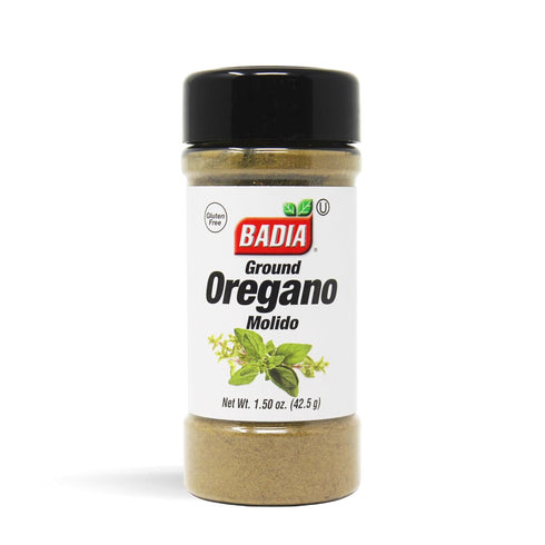 Badia Ground Oregano, 1.5 oz Aromatic Herb for Mediterranean & Latin Dishes