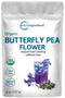 Organic Butterfly Pea Flowers, 8oz | Great for Iced or Hot Brewed Herbal Tea | Natural Blue & Purple Food Coloring
