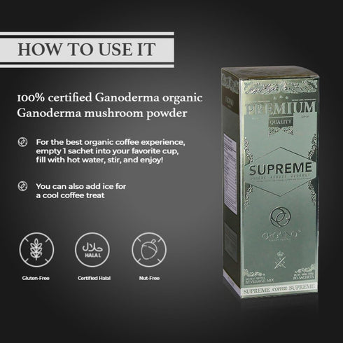 100% Organo Gold Cafe Supreme Certified Ganoderma Extract Sealed