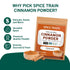 SPICE TRAIN Cinnamon Powder, 397g/14oz, Non-GMO, Gluten Free, Raw, Sourced from South India, Resealable Pouch