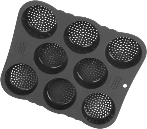 8 29.8x25.5x3cm Hamburger Bun Silicone Cavity Heat Non Stick Easy Release Hamburger Bread Bakery Pan for Home Baking