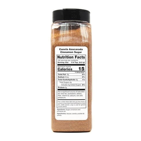 29 oz Badia Cinnamon Sugar, Sweet Blend of Cane Sugar and Ground Cinnamon, All Purpose Topping for Baking, Coffee