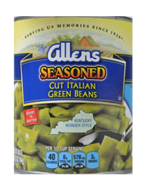 ALLEN'S Allens Cut Italian Seasoned Kentucky Wonder Style Green Beans 28 oz (Pack