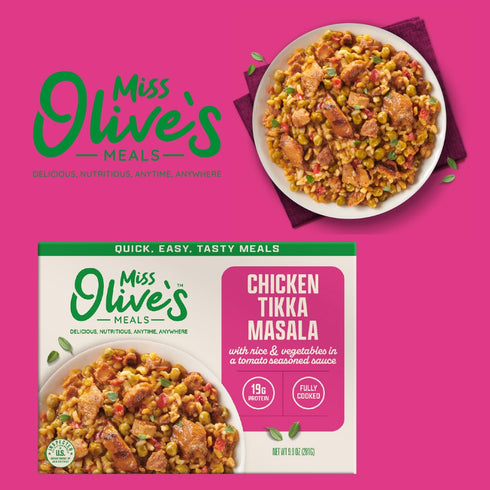 Pack 5 Pack Miss Olives Ready Meals Variety of Ready-to-Eat Microwaveable Meals Tinga, Tikka, Teriyaki, Pasta Fagioli