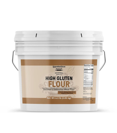 Unpretentious High Gluten Flour, 1 Gallon Bucket, Artisan Bread, Bagels, Pizza
