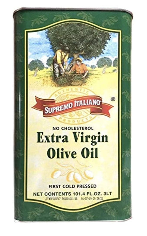 Supremo Italiano - Extra Virgin Olive Oil - 3 liter Can Supremo Italiano Extra Virgin Olive Oil 3L Packed in Italy