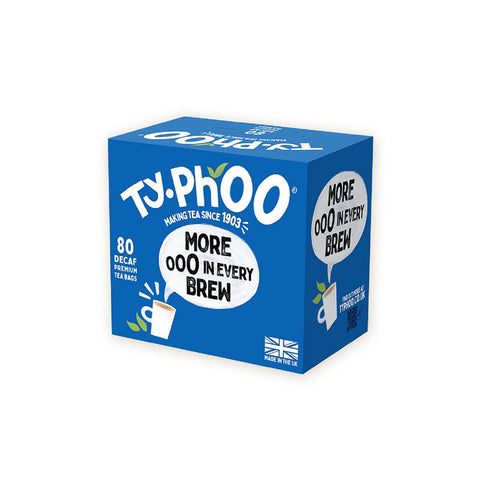 TY.PHOO 80 Pack 3 Typhoo Decaf (More In Every Brew) Premium Teabags