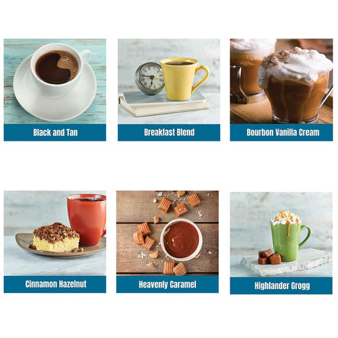 Pack 10 100% 1 -1.5 oz County Gourmet Flavored Coffee Sampler - Bags of Unique Flavored Coffees Specialty Grade Arabica