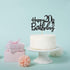 Black Glitter Happy 20th Birthday Cake Topper, Cheers to 20 Years Party Decorations