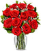 From You Flowers - One Dozen Long Stemmed Red Roses with Glass