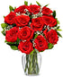 From You Flowers - One Dozen Long Stemmed Red Roses with Glass