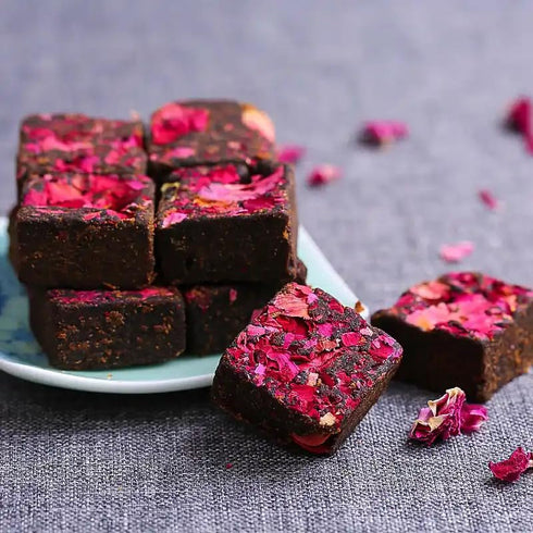 MOORCHOCO 8.81oz) Black Sugar from Yunnan, Pure Brown Sugar Sweetener for Cooking, Additive-Free (Rose