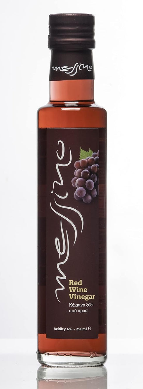Messino Red Wine Vinegar, 250 ml Greek Red Wine Vinegar for Salads,