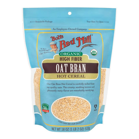 18 oz. Bob's Red Mill Oat Bran Hot Cereal, Organic, High Fiber