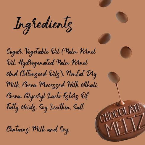 5 Cocoa Dark Chocolate Melts By Obelys - Rich Cocoa Melting Wafers Pounds - Smooth, Creamy, and Perfect for Baking