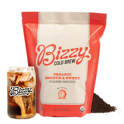 Bizzy Organic Cold Brew Coffee | Smooth & Sweet Blend | Coarse