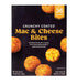 Generic Mac and Cheese Bites , Cavatappi pasta and a creamy, three-cheese filling