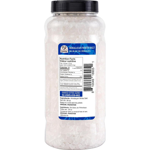 52USA 39 oz (2.4 Himalayan White Salt Coarse, Sea Salt for Grinder Refill, Pound), Pure Nature Himalayan Salts, Coarse