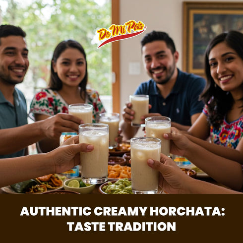 16.57 Oz, 6-Pack De Mi Pais Horchata Rice Milk Drink with Real Cinnamon Pieces, Made with Real Ingredients for a