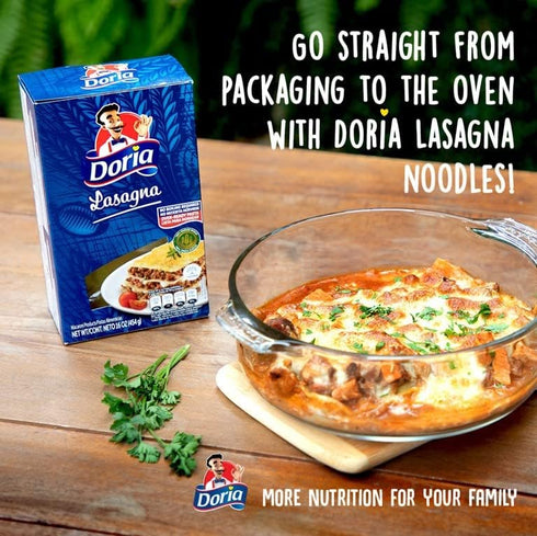 GREAT BRITISH TRADING LIMITED 16 oz (Pack 3) Doria Lasagna, Pasta with Durum Wheat Semolina