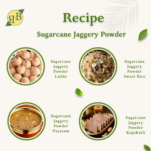 (250 B&B Organics Grinded sugarcane jaggery/nattu sarkarai g)