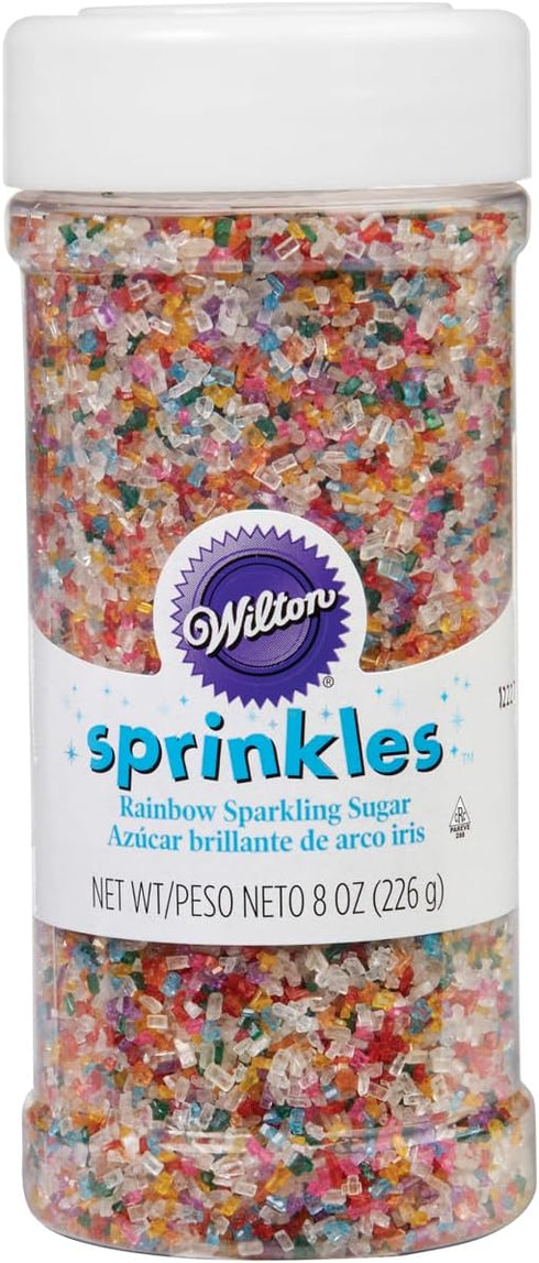 Wilton Rainbow Sparkling Sugars, Multicolored, 8-Ounce