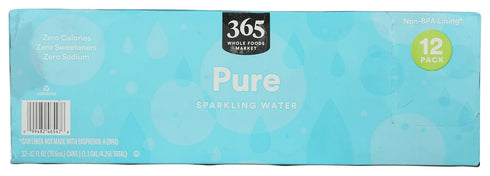 365 12 Count Whole Foods Everyday Value, Sparkling Water Pure