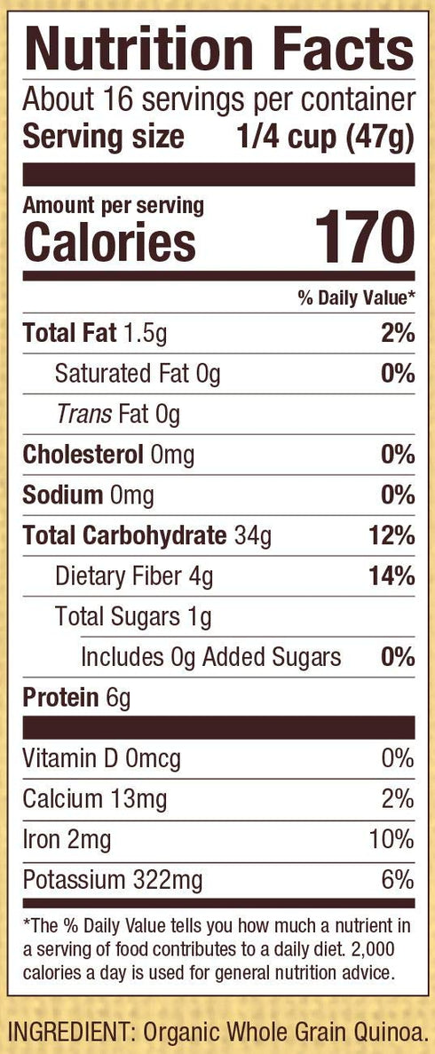26 Oz Bob's Red Mill Organic Tri-Color Quinoa Grain
