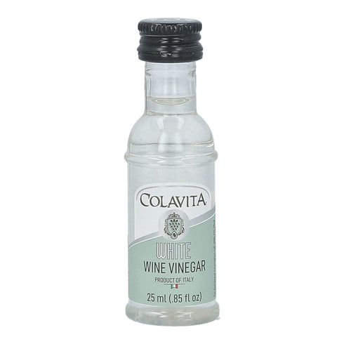 Colavita Mini Sizes - White Wine Vinegar, Pack of 80 (25ml each,