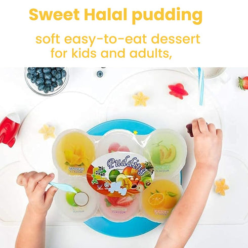 Yame (6cups/110g)Pack 06 Fruit Pudding - Assorted Popping Cups - Mixed Pudding Flavours (Mango, Lychee, Orange