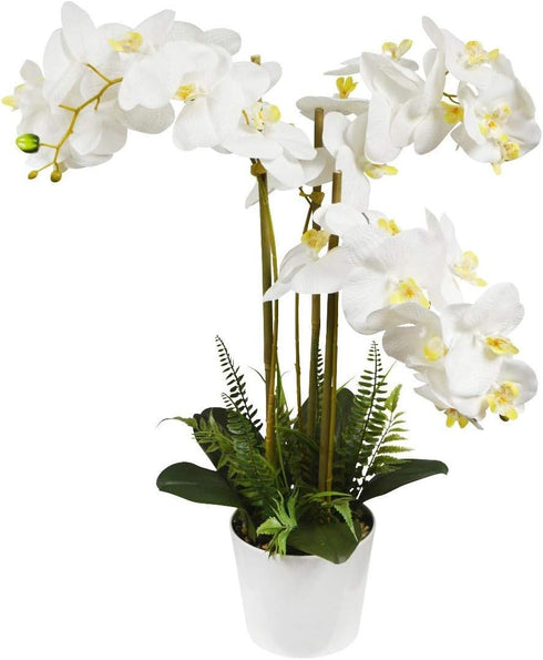 v-max 28-inch White Phalaenopsis Orchid - Artificial Plant