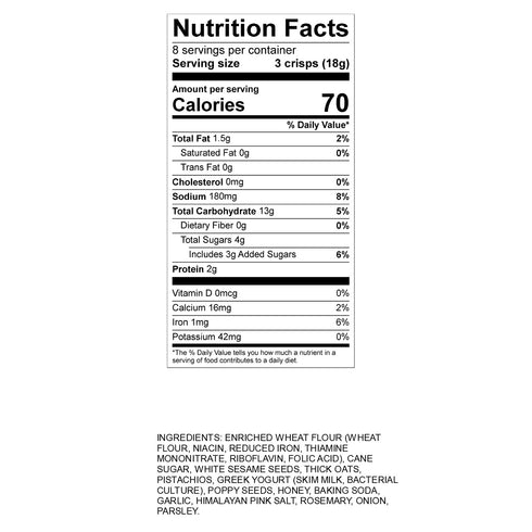 5.3 (Pack 1) Kii Naturals Artisan Crisps, Healthy Snack Crackers for Cheese, Meats, Spreads, Charcuterie Board