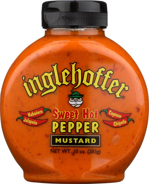 Inglehoffer, Sweet Hot Pepper Mustard, 10oz Bottle (Pack of 2)