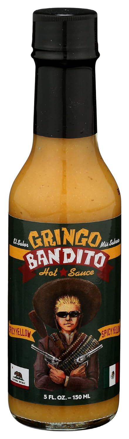 GRINGO BANDITO Spicy Yellow Hot Sauce, 5 FZ