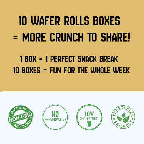 200 Pack (50g) 12 Pack Pack 10 Zyluc Chocolate Wafer Rolls Crispy Cream-Filled Cookies with Real Cocoa