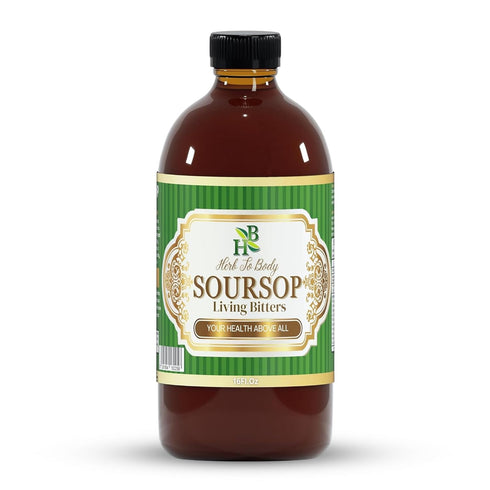 Herb To Body Soursop Bitter Liquid 16 oz, Digestive Bitters made with