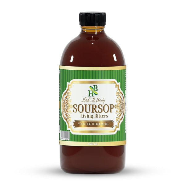 Herb To Body Soursop Bitter Liquid 16 oz, Digestive Bitters made with
