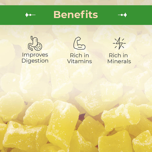 Free.3 (LB) Sincerely Nuts - Dried Pineapple Chunks | Healthy Dehydrated Fruit Snack | Sweet Candied Chewy Tropical