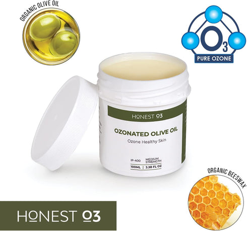 Ozonated Olive Oil, Organic Ozone Oil Infused Skin Care, Moisturizing and Cleansing for People & Pets