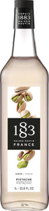 1883 Pistachio Syrup for Drinks, Made in France, 1 Liter Glass Bottle