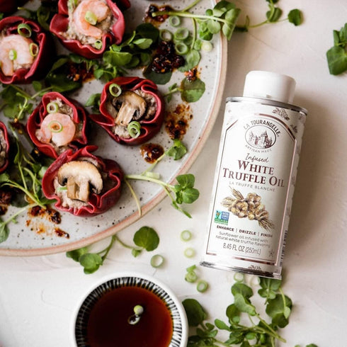 8.45 Oz (Pack 2) La Tourangelle, White Truffle Oil, Complex Gourmet Earthy Flavor for Drizzling over Pasta, Popcorn