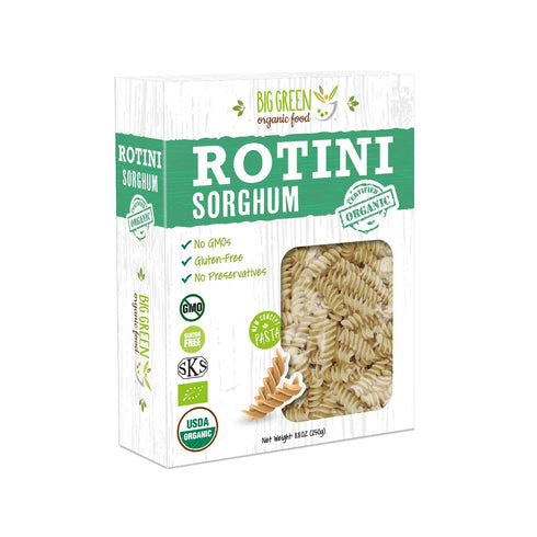 Big Green Organic Food Organic Sorghum Rotini, 8.8oz, New Concept Pasta (6)