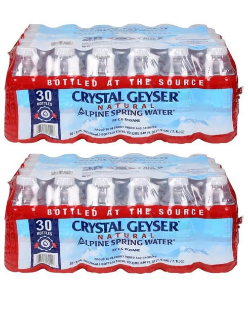 Crystal Geyser Natural Alpine Spring Water, Bottled at the Source, 8oz Bottles