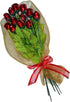 FavorOnline One Dozen Long Stem Red Chocolate Roses Bouquet Gift Wrapped in Gold