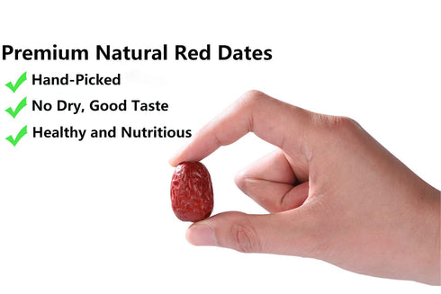 3LB/1359g,Selected Delicious,100% Premium Jujube Red Dates Dried Fruit,Big & Natural